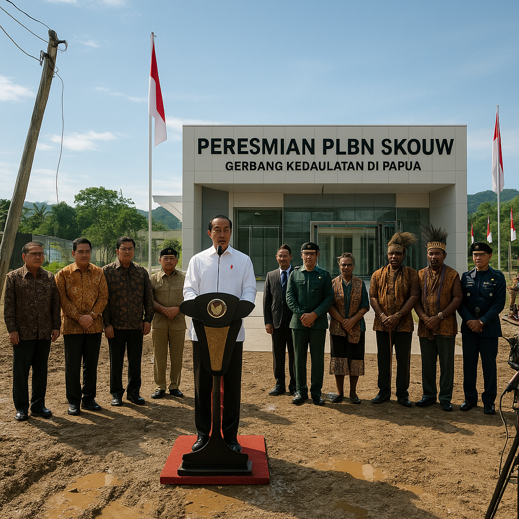 Presiden Resmikan PLBN Skouw Terbaru, Gerbang Kedaulatan di Papua