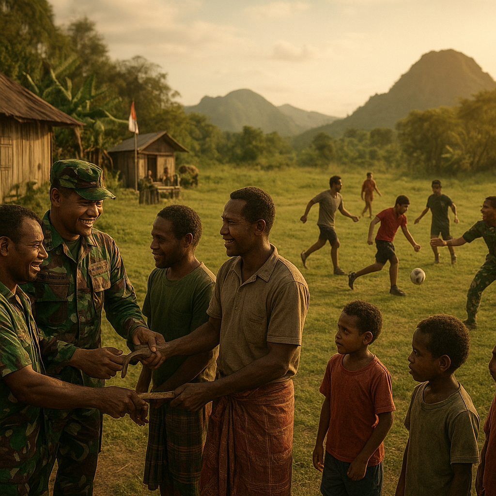 Pos Satgas Pamtas di Perbatasan Papua: Tentara dan Warga Hidup Berdampingan demi Keamanan