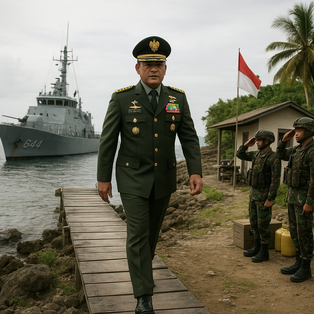 Panglima TNI Tinjau Pos Terdepan di Pulau Miangas, Pastikan Kesiapan Tempur dan Kesejahteraan Prajurit