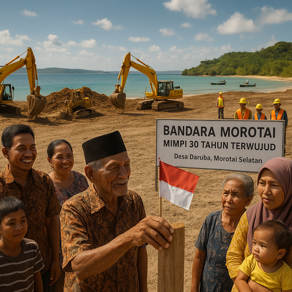 Bandara di Pulau Terluar Morotai Mulai Dibangun, Masyarakat: Mimpi 30 Tahun Terwujud