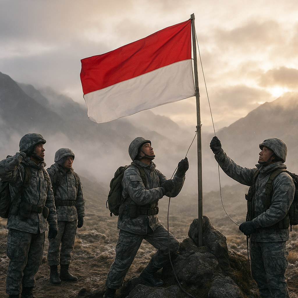 Menembus Keterisolasian Ugimba, Prajurit Kibarkan Merah Putih di Kaki Gunung Cartenz