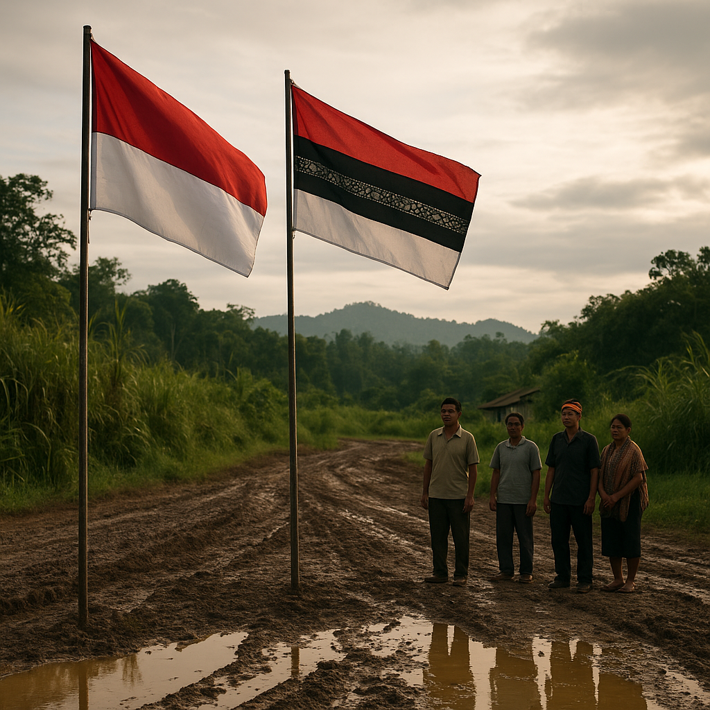 Bendera Dayak Borneo di Krayan: Jangan Abaikan Suara Perbatasan