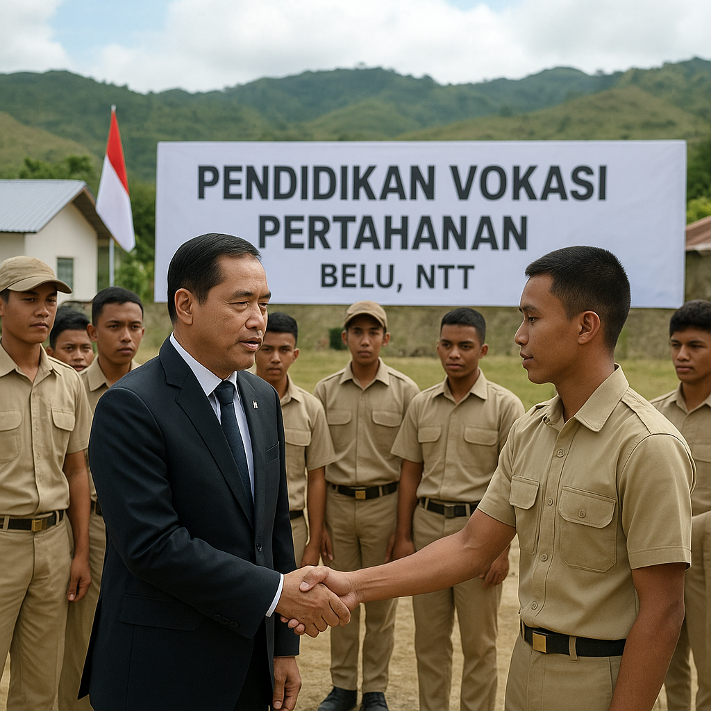 Bangun SDM Unggul di Perbatasan, Menhan Tinjau Pendidikan Vokasi Pertahanan di Belu