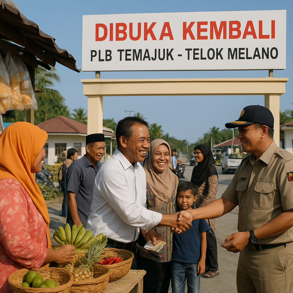 BNPP Reaktivasi PLB Temajuk-Telok Melano, Akses Ekonomi di Garis Batas Dibuka Kembali