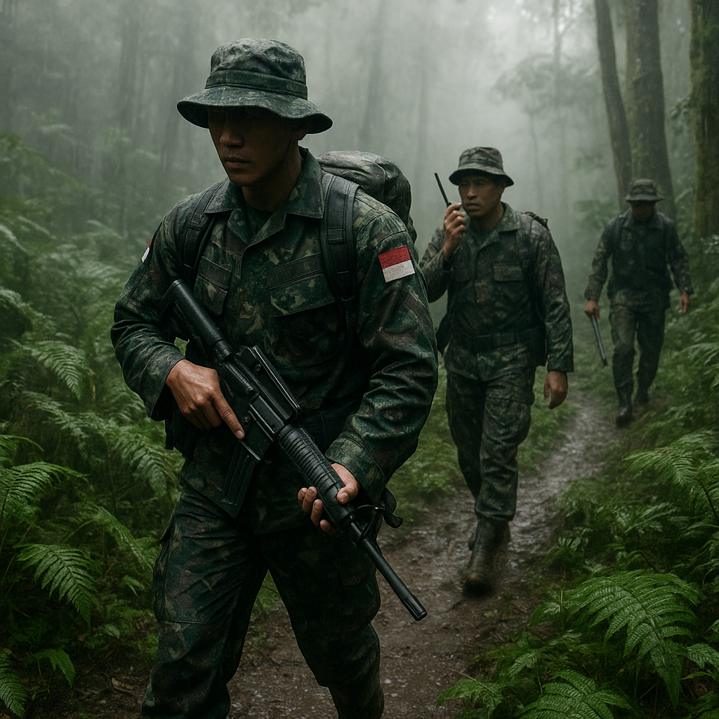 Potret Garis Depan: Patroli Perbatasan TNI di Hutan Papua, Menembus Kabut dan Hujan