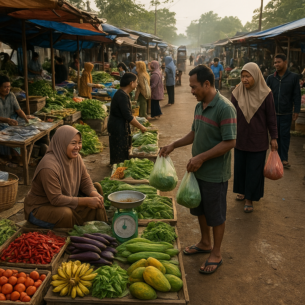 Warga Perbatasan RI-Malaysia di Entikong Gelar Pasar Tumpah, Tradisi Turun-Temurun