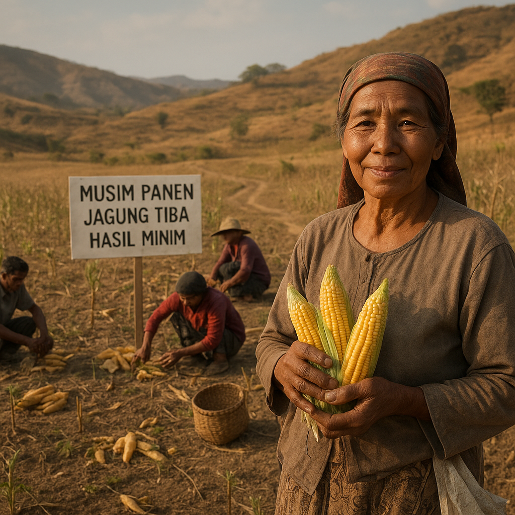 Musim Panen Jagung Tiba, Petani Perbatasan Belu Bersyukur Meski Hasil Minim