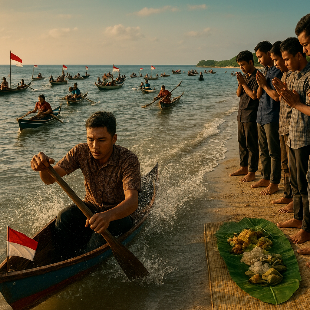Nasionalism: Pemuda Perbatasan di Kepulauan Riau Gelar Lomba Balap Perahu Tradisional
