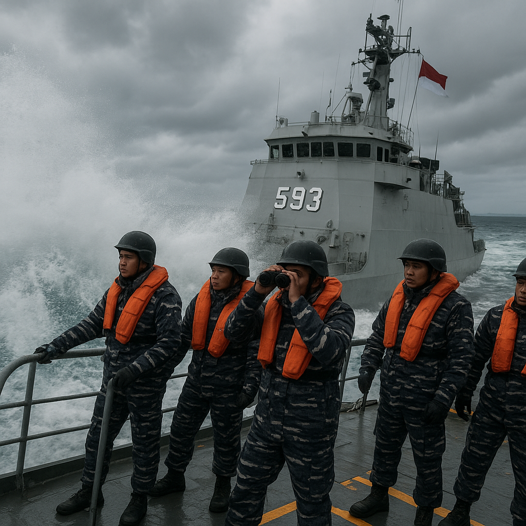 Pasukan TNI di KRI Banda Aceh Jaga Pulau Terluar Natuna: Ombak Besar Tak Surutkan Patroli