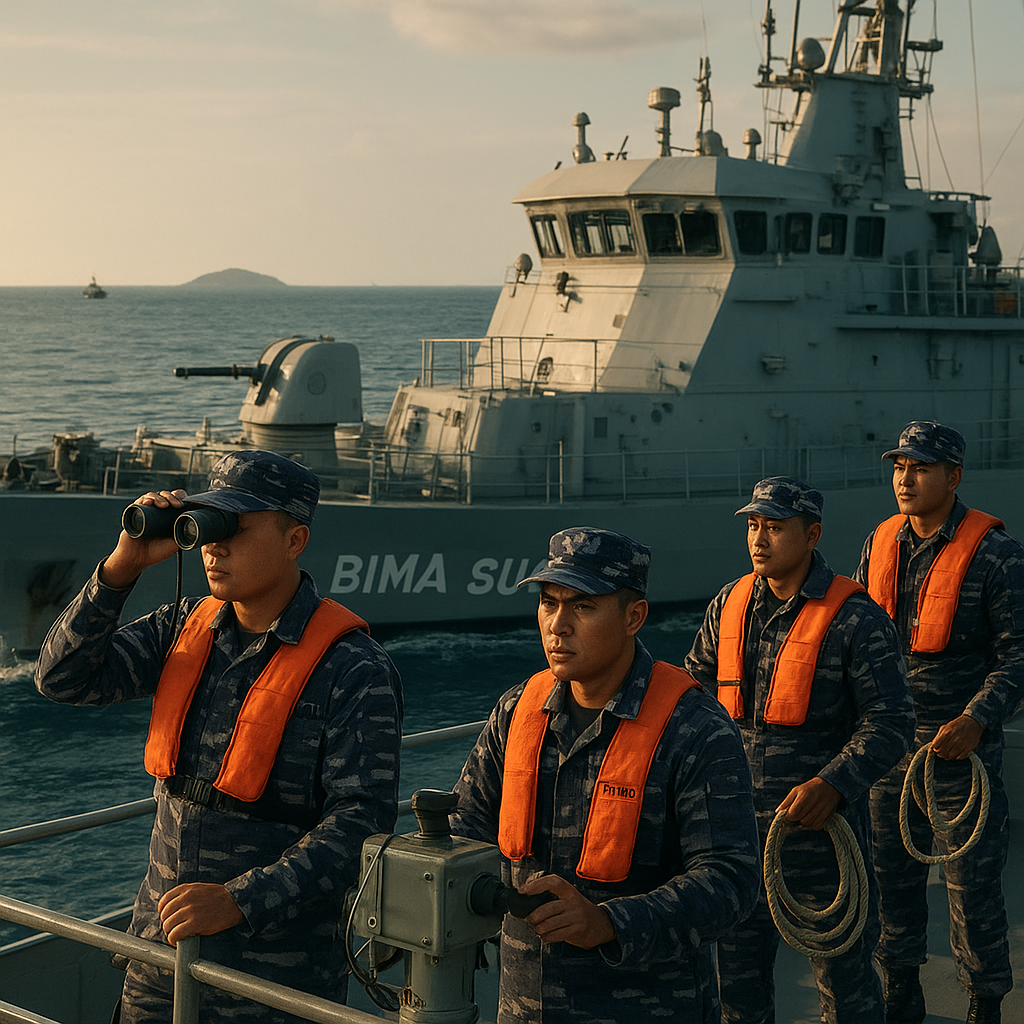 Kapal Patroli TNI AL Siaga Jaga Kedaulatan di Perairan Natuna