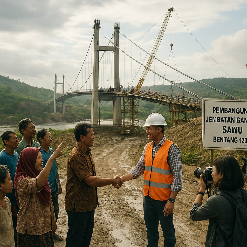 Jembatan Gantung Sawu Mulai Dibangun, Singkirkan Isolasi Warga Perbatasan NTT