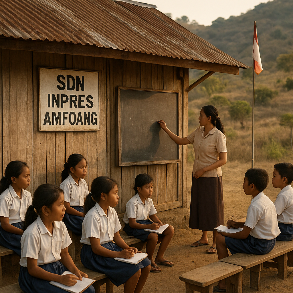 Kampung Amfoang: Sekolah Dasar Satu Atap Jadi Pusat Belajar Anak Perbatasan