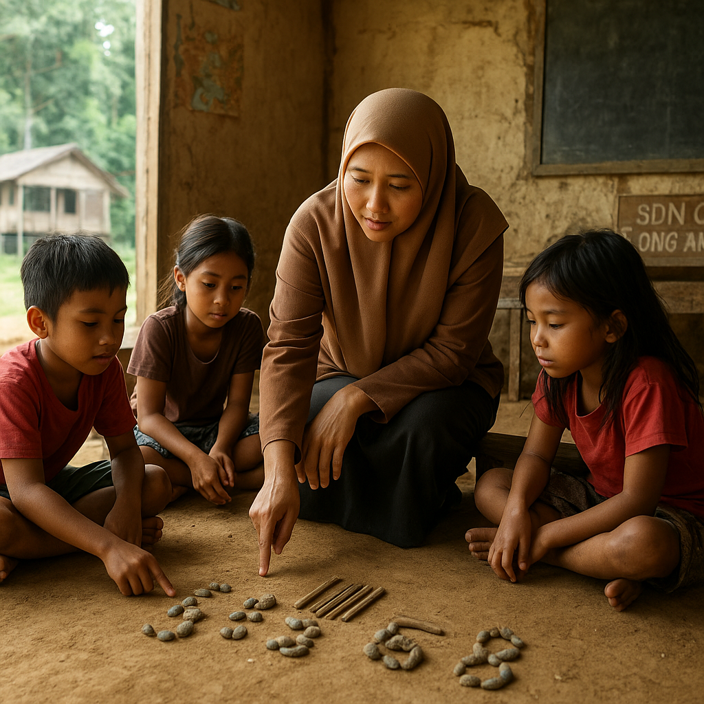 Kisah Guru di Perbatasan Kalimantan: Mengajar di Tengah Keterbatasan