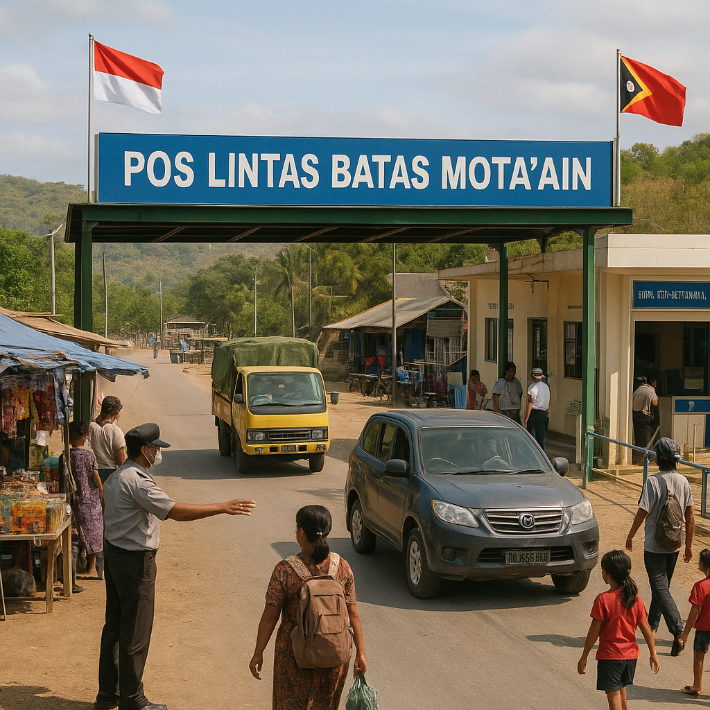 Potret Garis Depan: Pos Lintas Batas Mota'ain di NTT Jadi Gerbang Utama Mobilitas Warga dan Barang ke Timor Leste