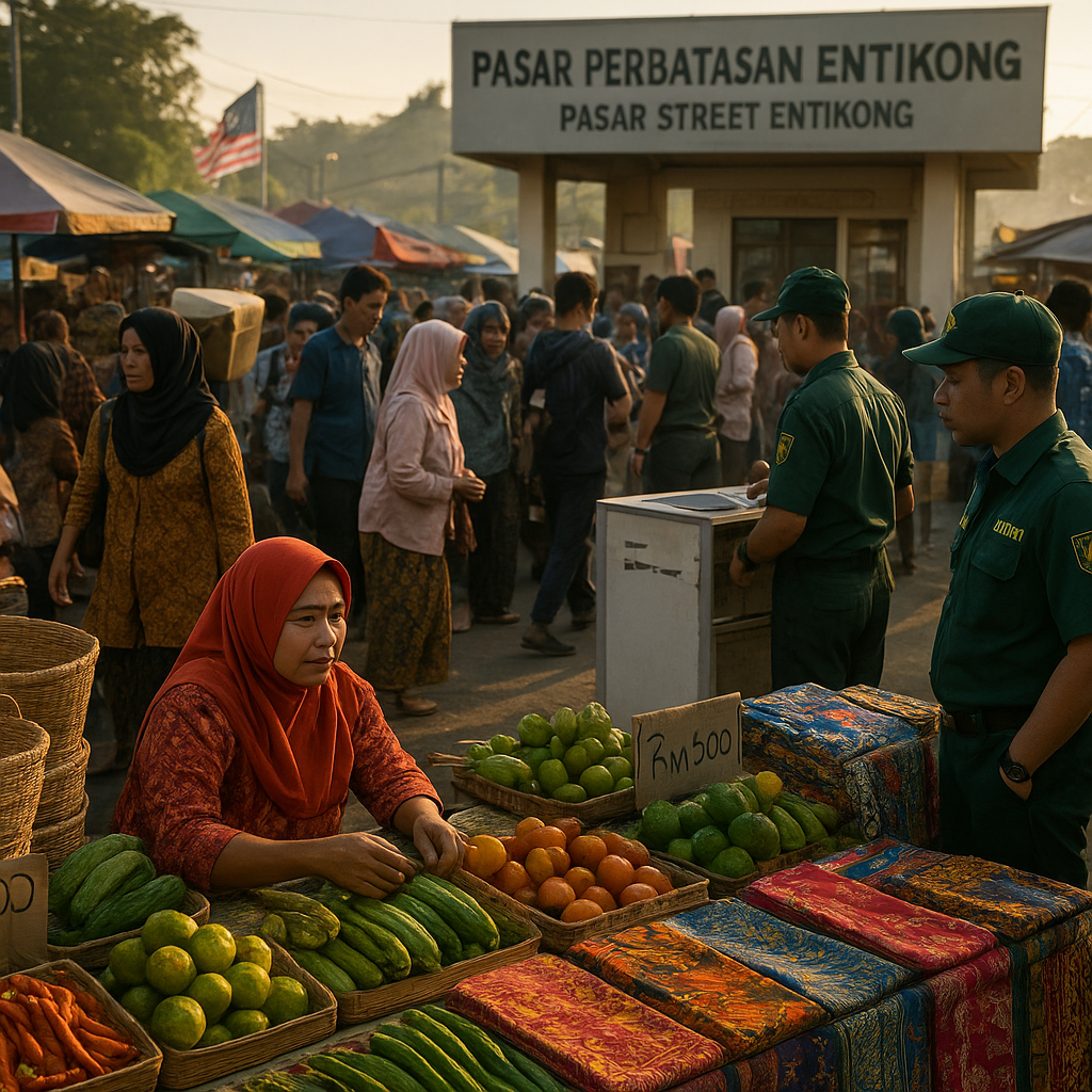 Pasar Perbatasan Entikong: Gemuruh Ekonomi dan Warna-Warni Budaya di Gerbang Malaysia