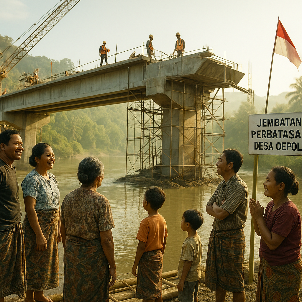 Jembatan Penghubung Batas Negara di NTT Mulai Dibangun, Warga Antusias