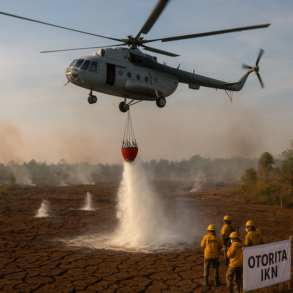 Water Bombing Tekan Karhutla di Sekitar Ibu Kota Nusantara