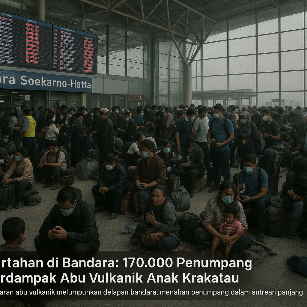 Tertahan di Bandara: 170.000 Penumpang Terdampak Abu Vulkanik Anak Krakatau
