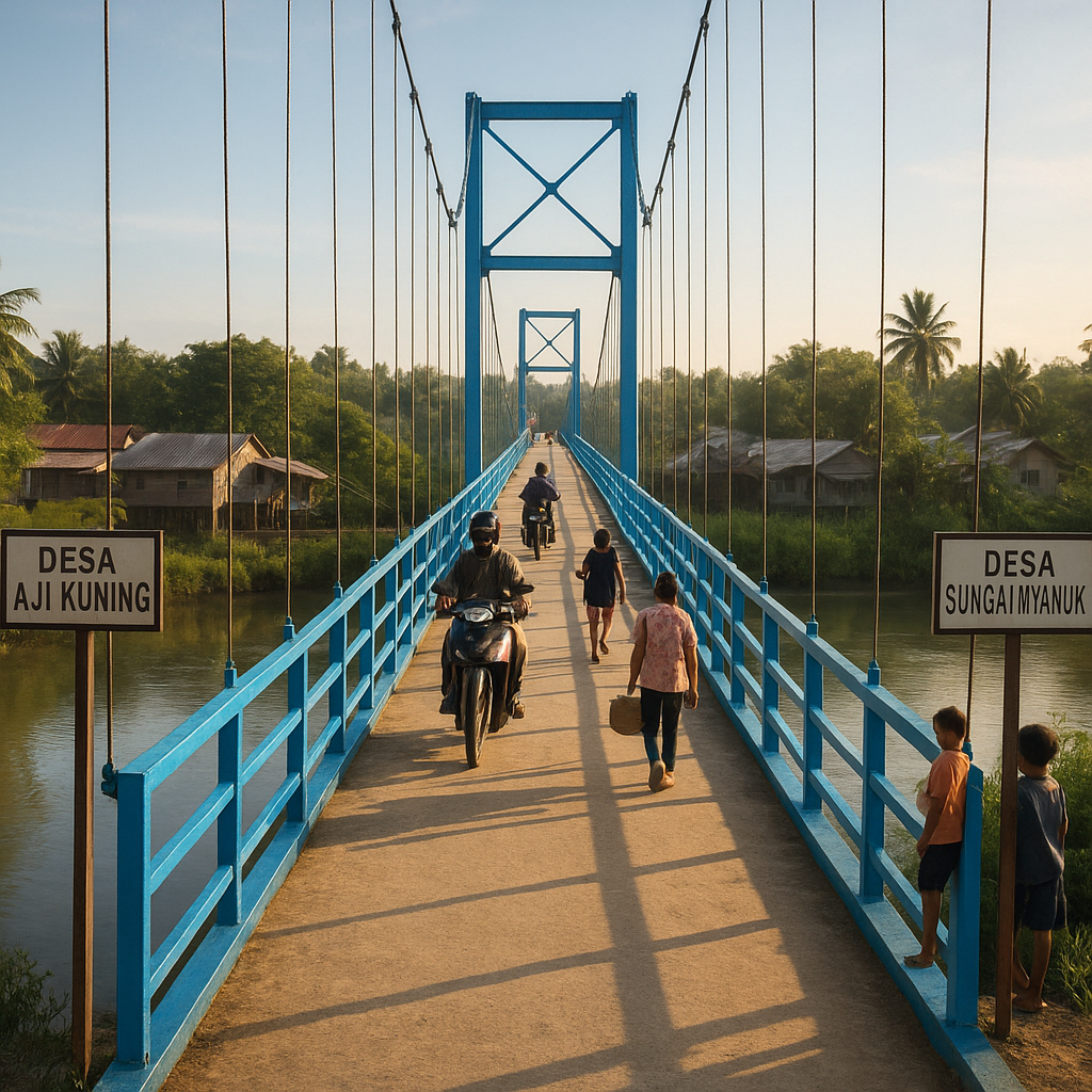 Jembatan Gantung Rancangan Baru di Pulau Sebatik: Penghubung Dua Desa yang Terpisah