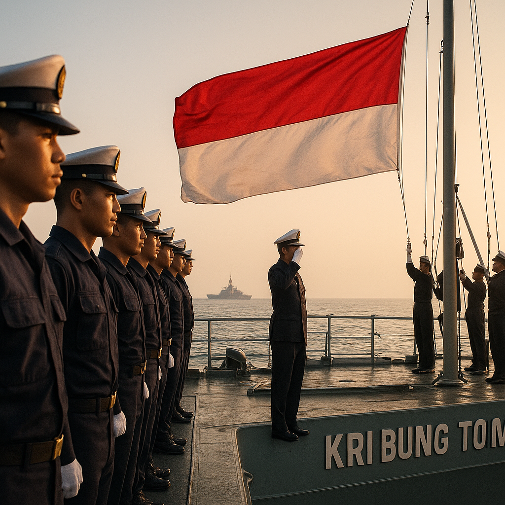 Upacara Bendera di Atas Kapal Perang: Nasionalisme di Laut Natuna