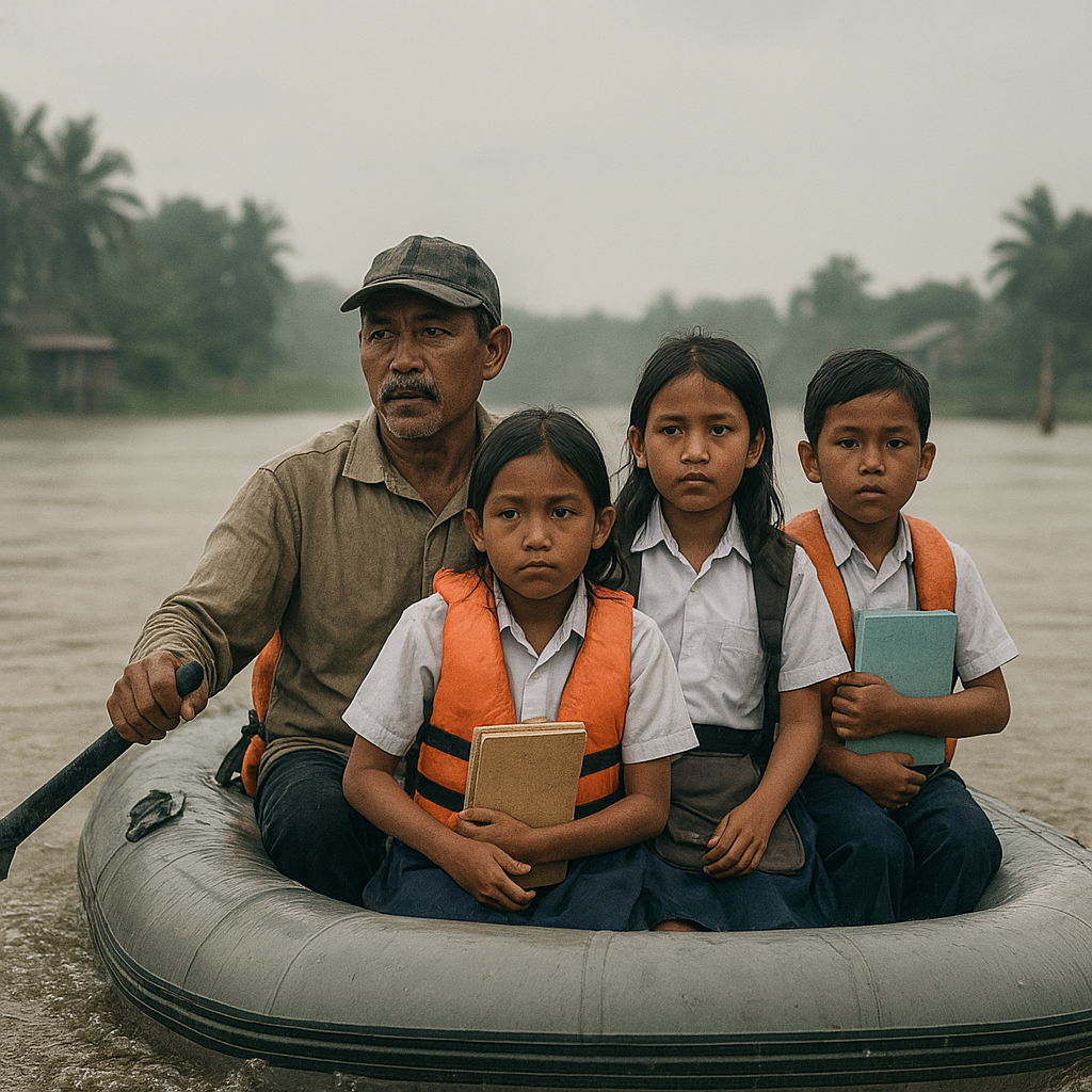 Menjemput Anak Sekolah di Perbatasan: Perahu Karet dan Semangat Pendidikan