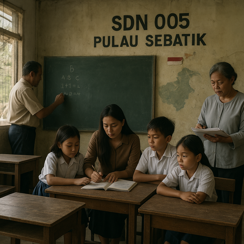 Sekolah Dasar di Pulau Sebatik, Perbatasan RI-Malaysia, Kekurangan Guru