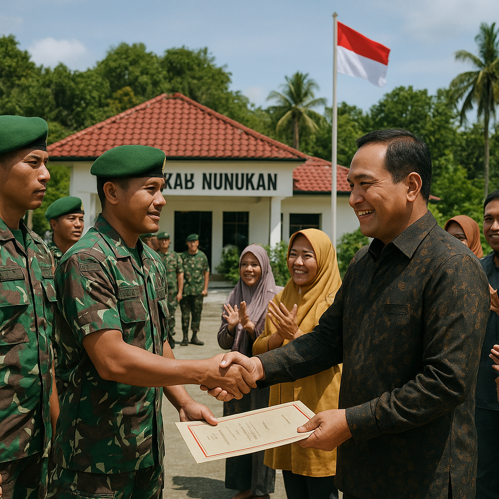 Pemkab Nunukan Apresiasi Satgas Yonkav 13, Pj Sekda: Kalian Telah Jadi Saudara Warga Perbatasan