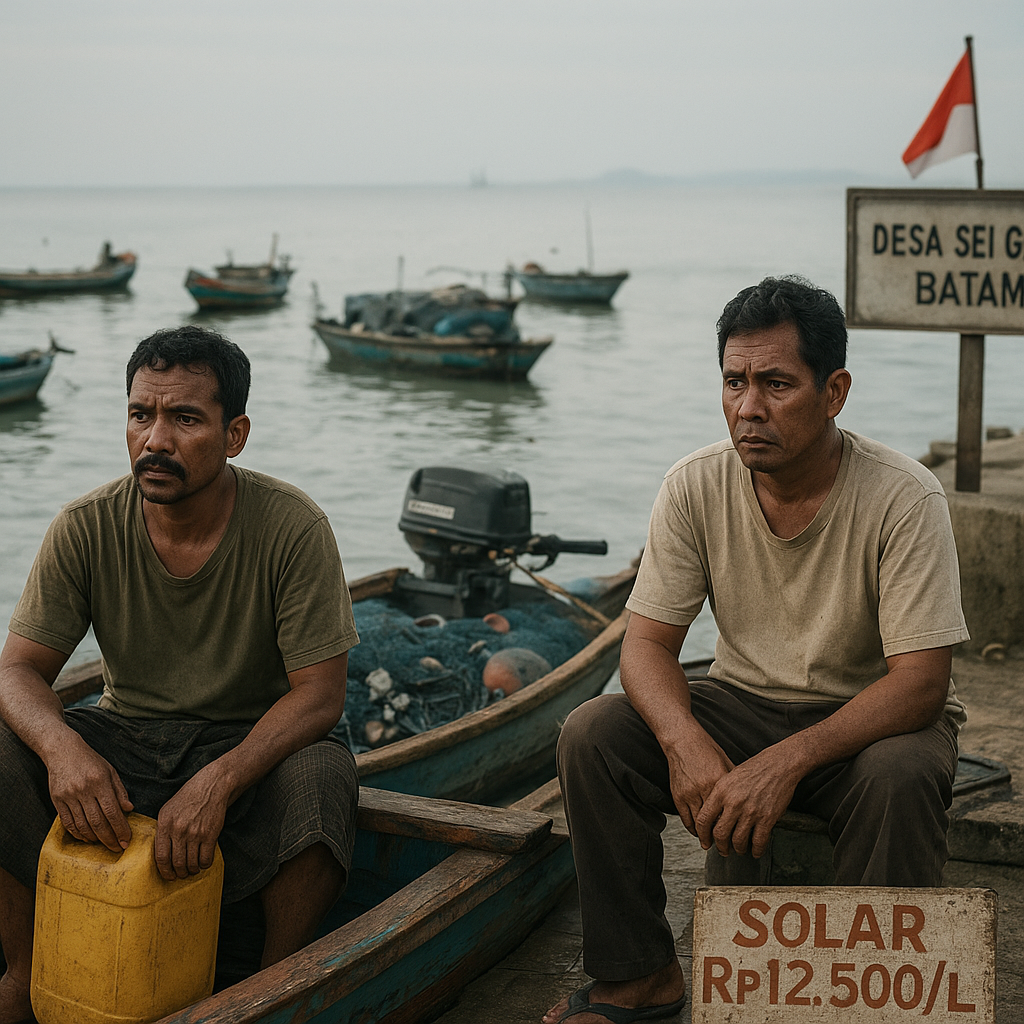 Nelayan Perbatasan Kepri Keluhkan Harga Solar yang Tidak Terjangkau, Kapal Terpaksa Nganggur