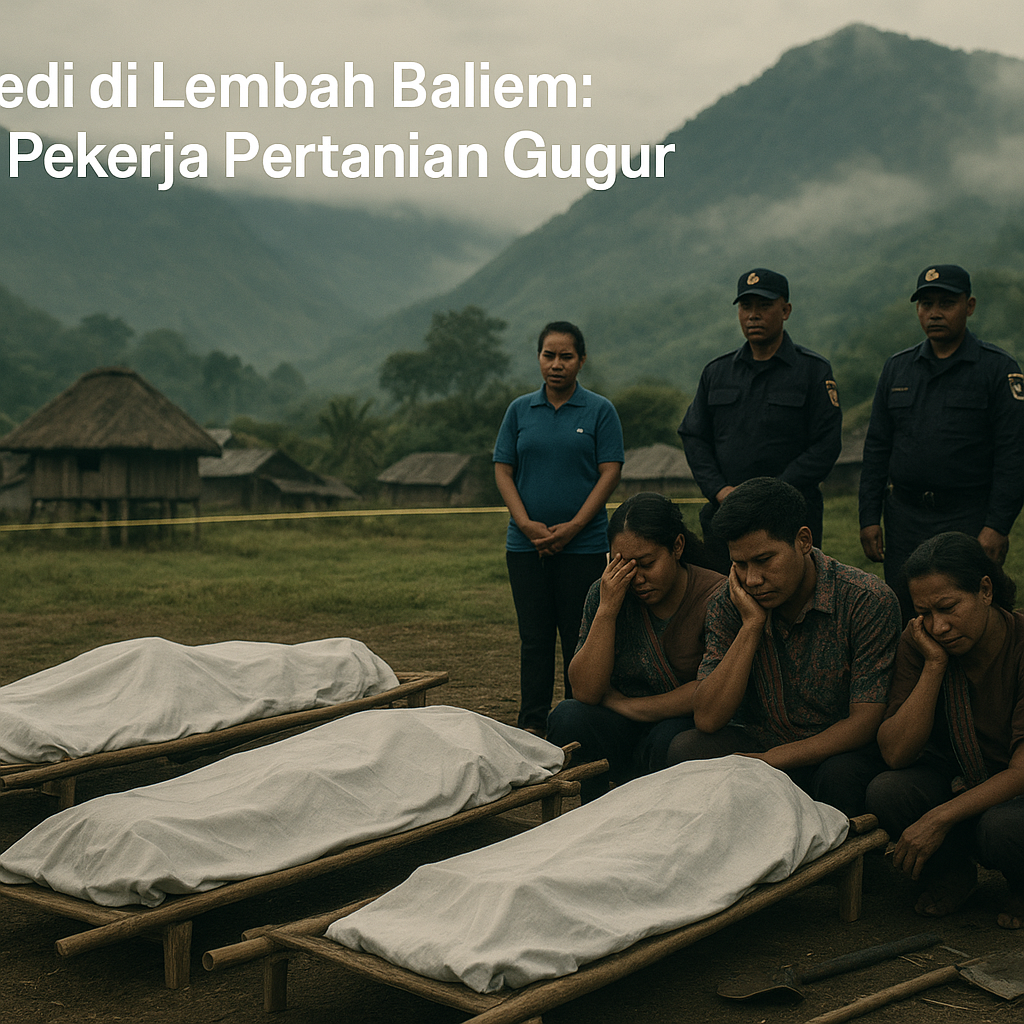 Tragedi di Lembah Baliem: Tiga Pekerja Pertanian Gugur dalam Rentetan Senapan di Distrik Muliama