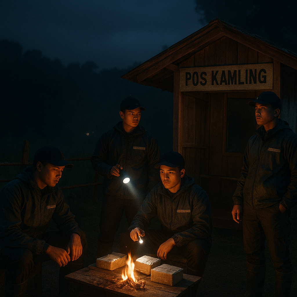 Para Pemuda Perbatasan Entikong Menjaga NKRI lewat Pos Kamling