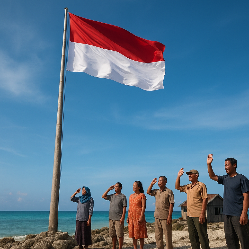 Bendera Merah Putih Berkibar Permanen di Pos Terdepan Pulau Miangas