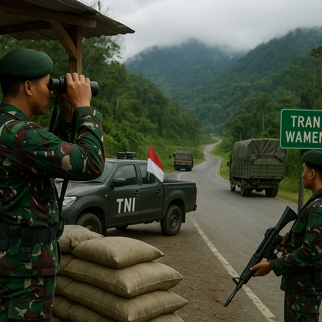 TNI Langsung Perketat Jalur Trans Wamena Pasca Penembakan Sopir