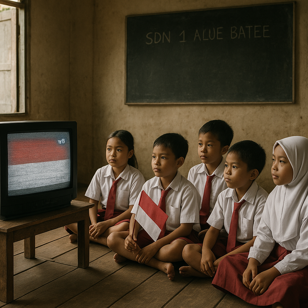 Bendera di Layar Kaca: Anak-anak Perbatasan Aceh Belajar Nasionalisme Lewat Siaran TVRI