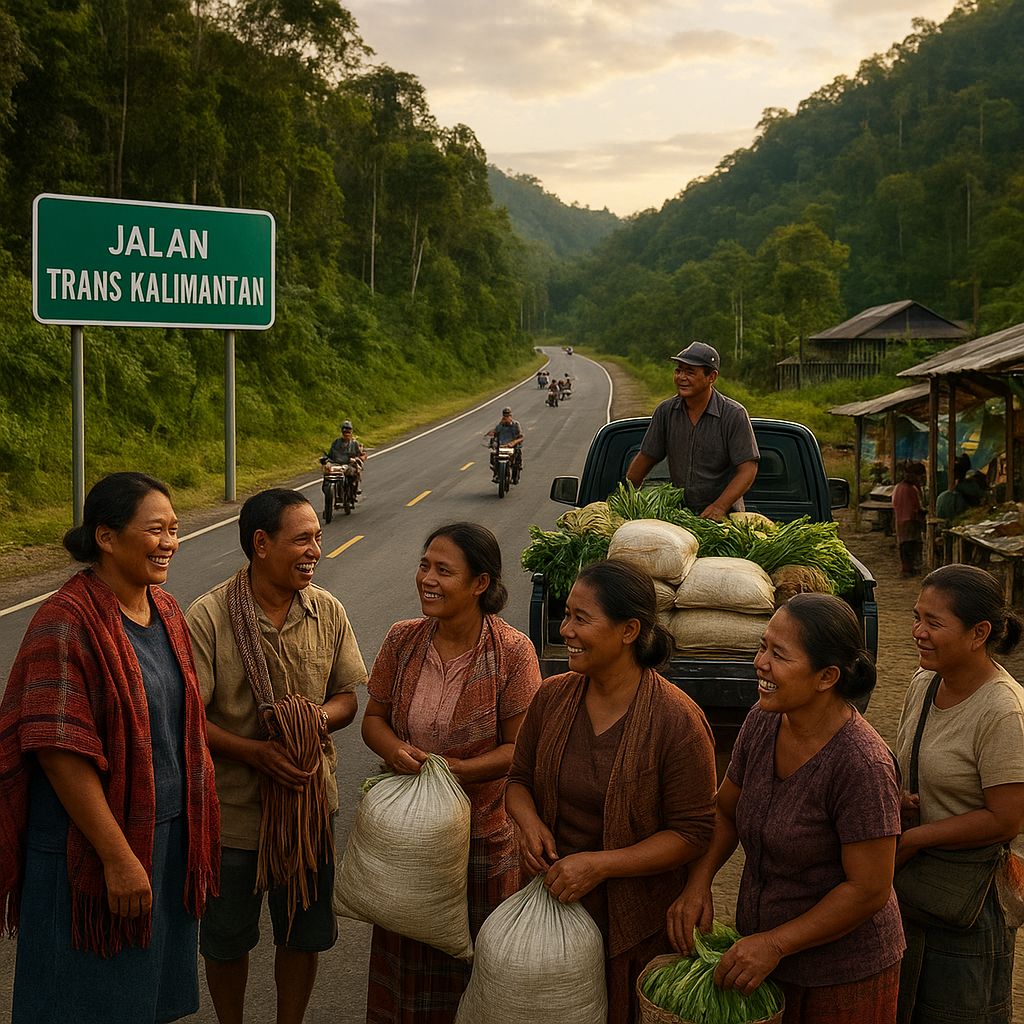 Infrastruktur Jalan Trans Kalimantan Sudah Tembus ke Krayan, Warga Mulai Bisa Akses Pasar