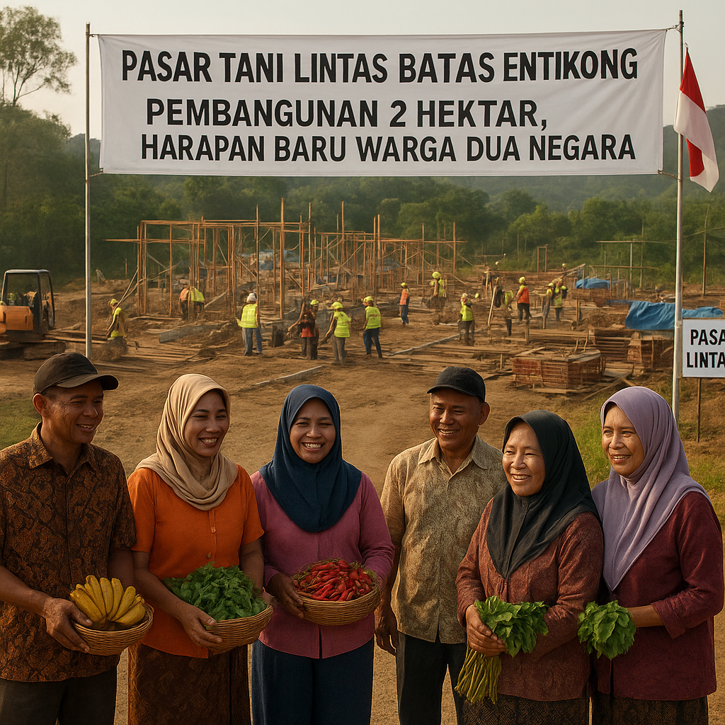 Pasar Tani Lintas Batas di Entikong Mulai Dibangun, Harapan Baru Warga Dua Negara