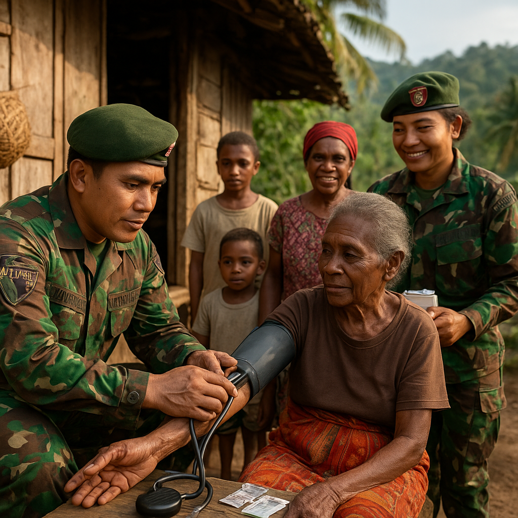 Satgas Yonif 732/Banau Hadirkan Layanan Kesehatan Door to Door, Sentuhan Kasih untuk Warga Dangbet Papua