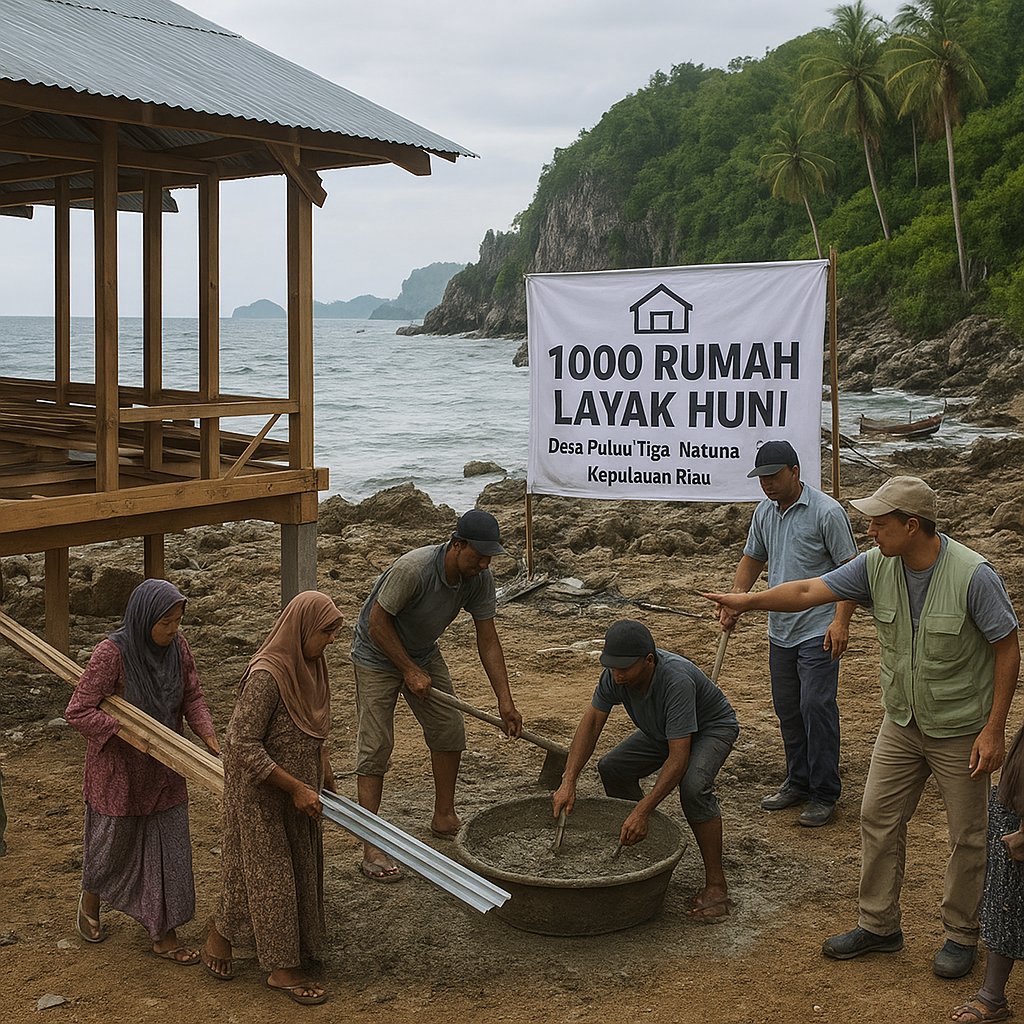 Pembangunan Rumah Layak Huni bagi Warga Perbatasan Natuna Berlanjut