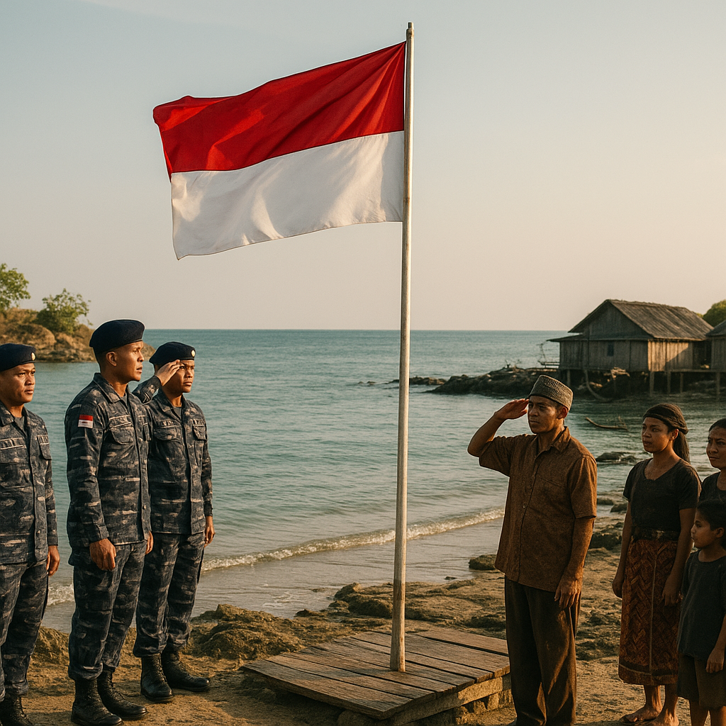 Upacara Bendera di Pulau Fani, Titik Terbarat Indonesia yang Berhadapan dengan Pasifik
