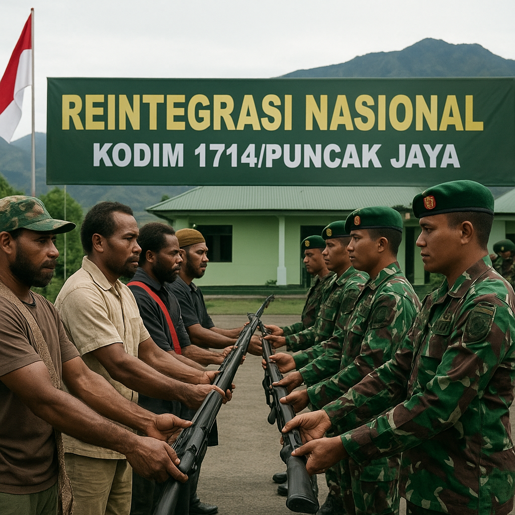 Komandan Lapangan KKB Pilih NKRI: Empat Senjata Kembali di Mulia