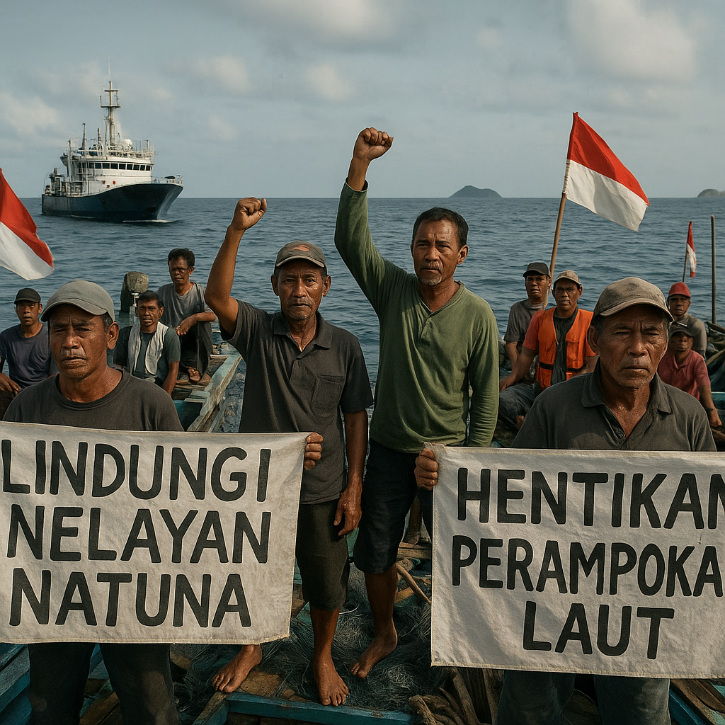 Nelayan Natuna Protes Kegiatan Asing, Minta Perlindungan Nyata di Laut Lepas