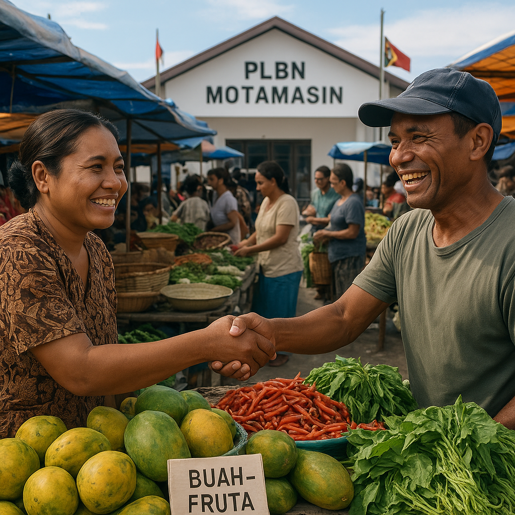 Pasar Perbatasan Motamasin, Malaka Rame dengan Pedagang Lintas Negara