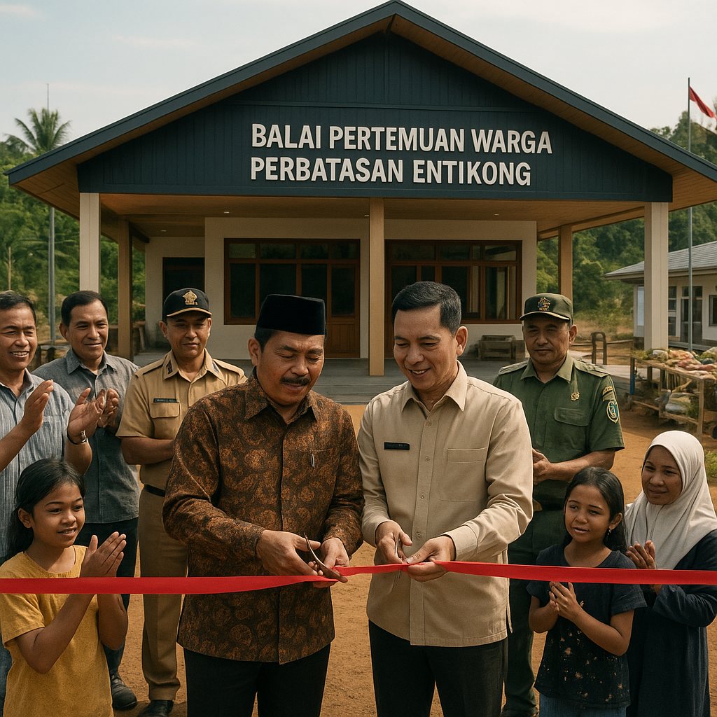 Balai Pertemuan Warga Perbatasan Entikong Diresmikan untuk Kegiatan Penjualan