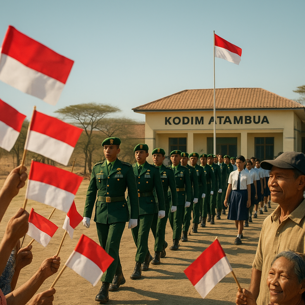 Semangat Juang Warga Atambua Memperingati HUT TNI di Garda Terdepan