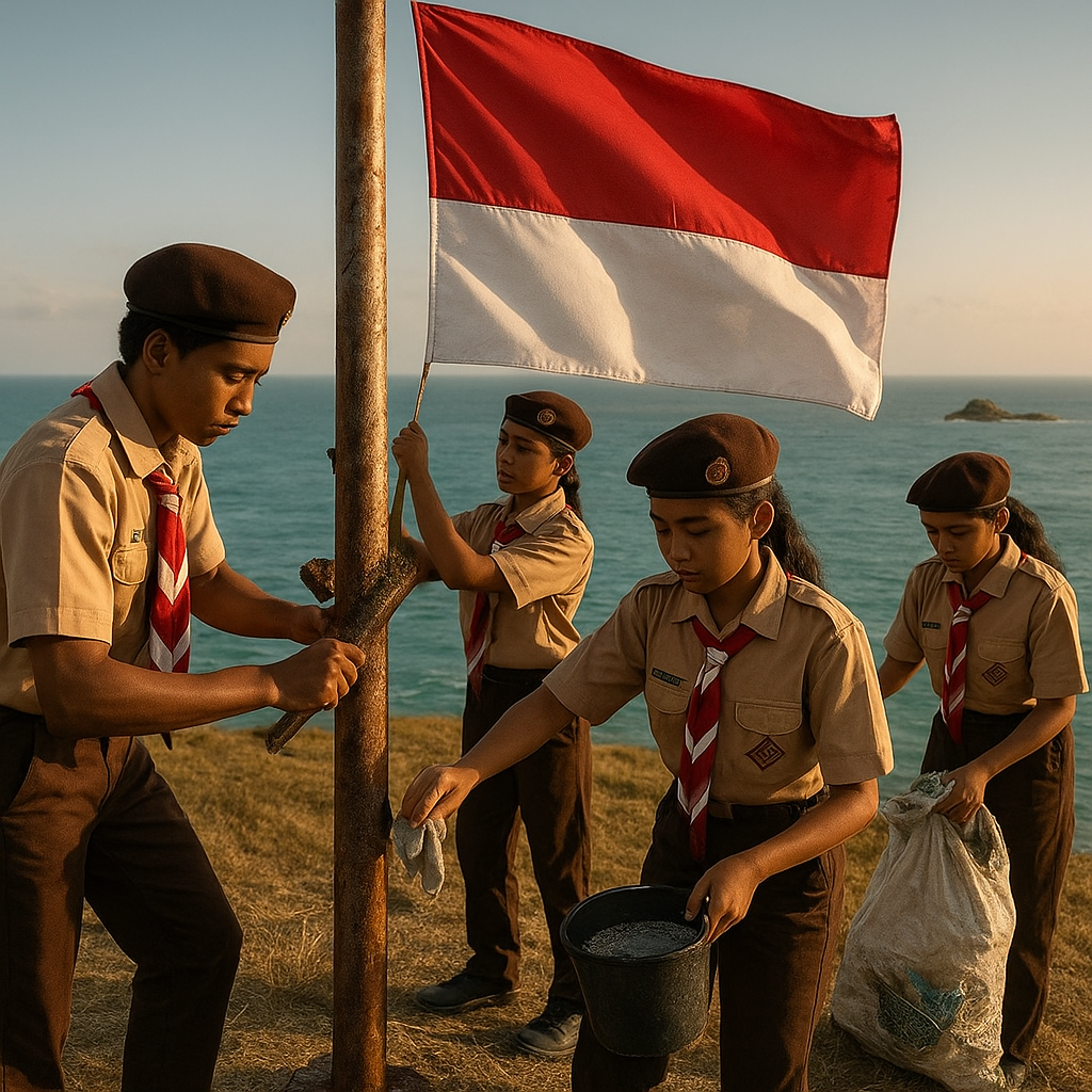 Kisah Pramuka Garuda di Atas Bukit di Pulau Terluar Indonesia: Merah Putih Berkibar di Miangas