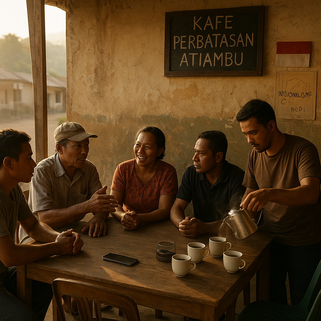 Aroma Kopi dan Nasionalisme di Kafe Perbatasan: Menyambut Pagi di Atiambu, Melanglang Nusa