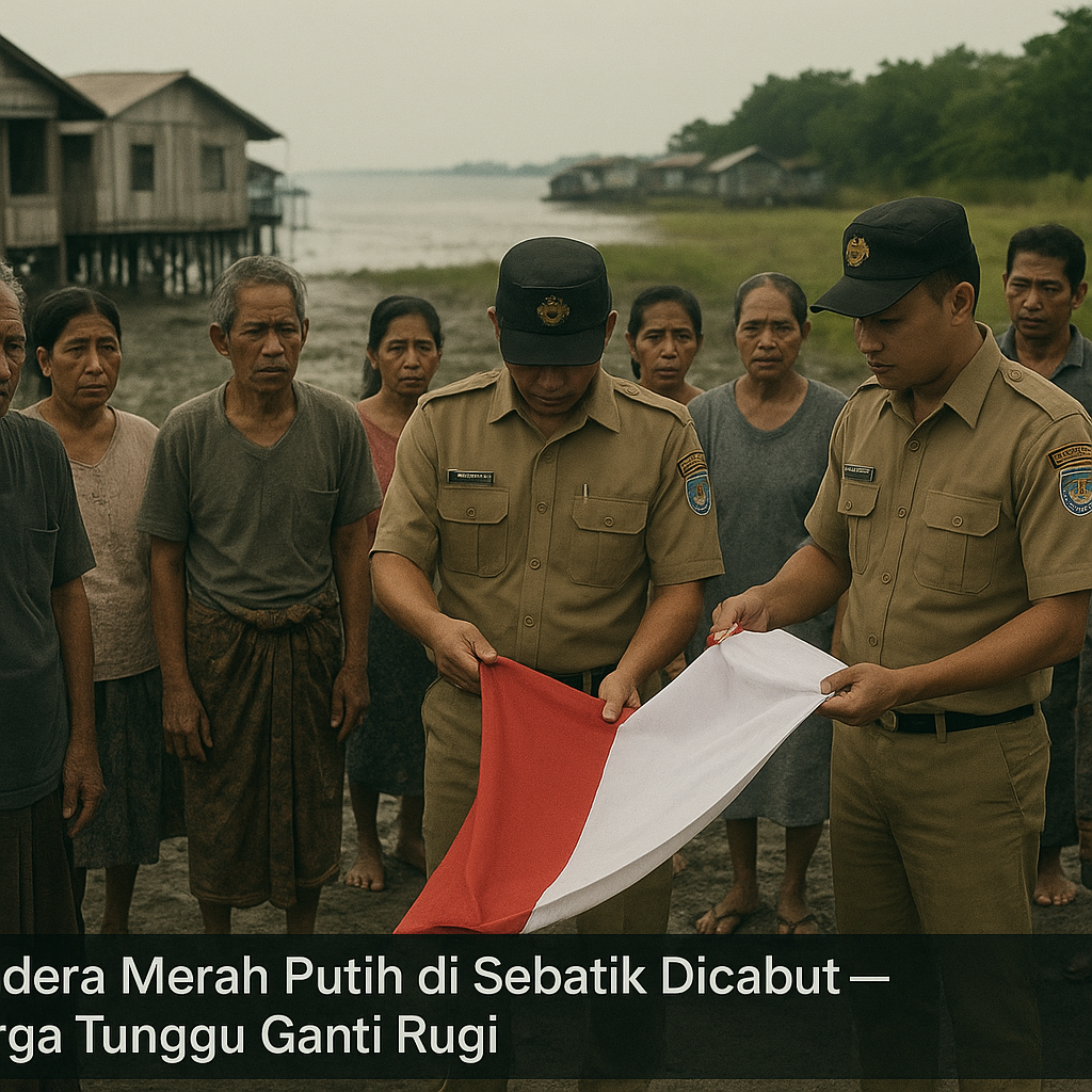 Bendera Merah Putih di Sebatik Dicabut, Warga Tunggu Ganti Rugi