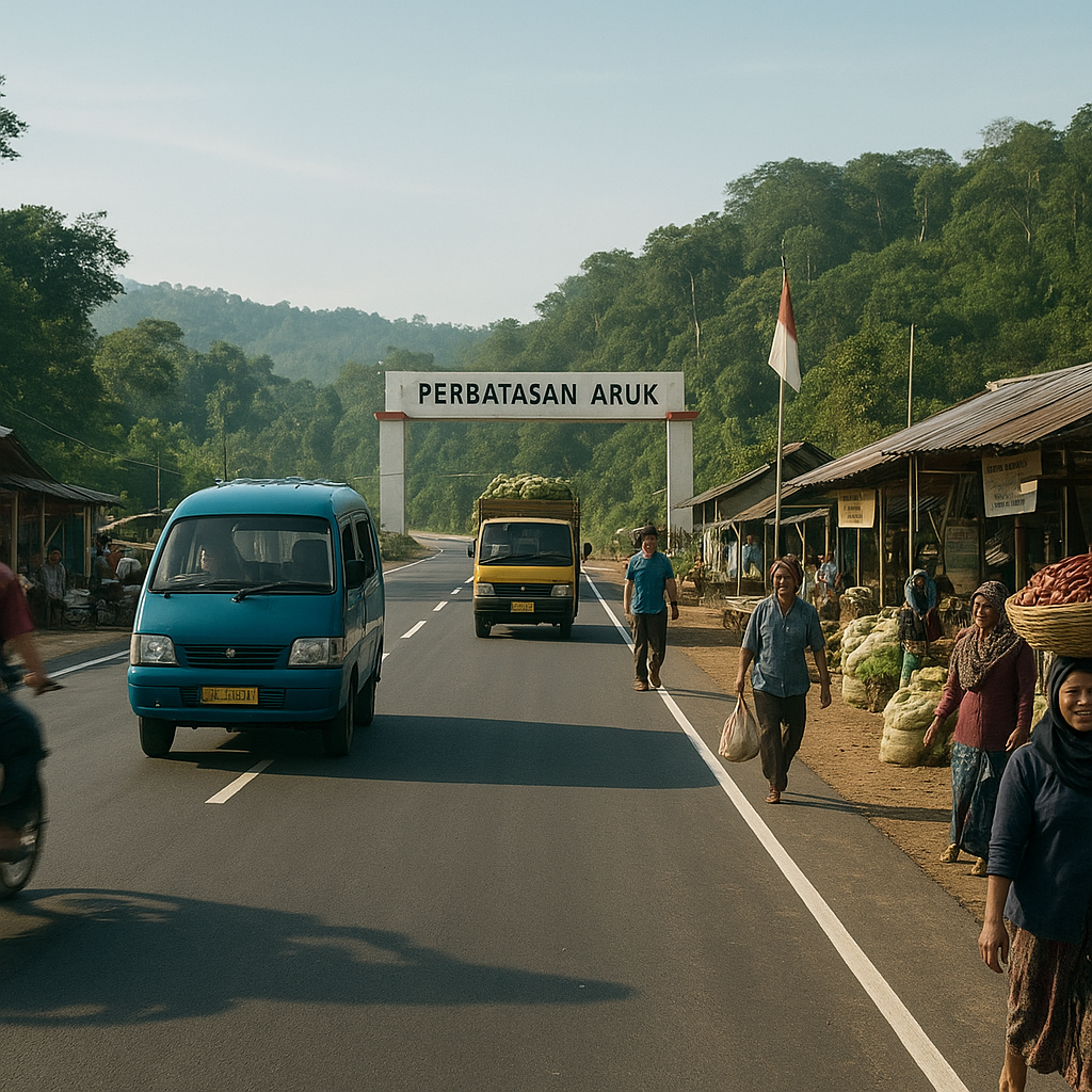 Jalan Trans Kalimantan Tembus Perbatasan Aruk, Ekonomi Warga Menggeliat
