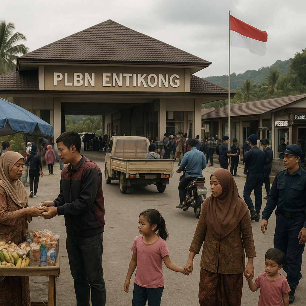 Mengintip Kehidupan Warga di PLBN Entikong: Aktivitas Perbatasan Kian Padat