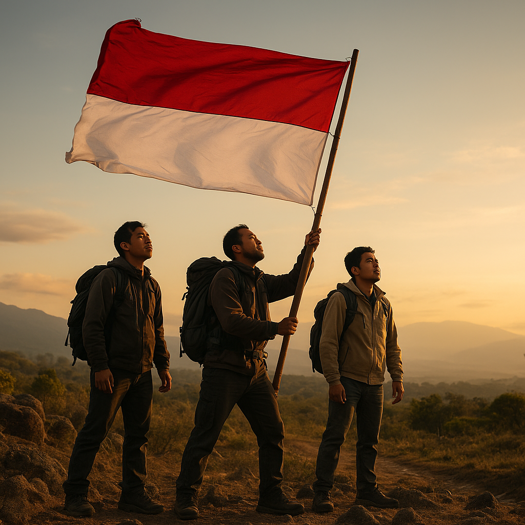 Sang Saka Merah Putih di Atas Bukit, Nasionalisme Warga di Tapal Batas