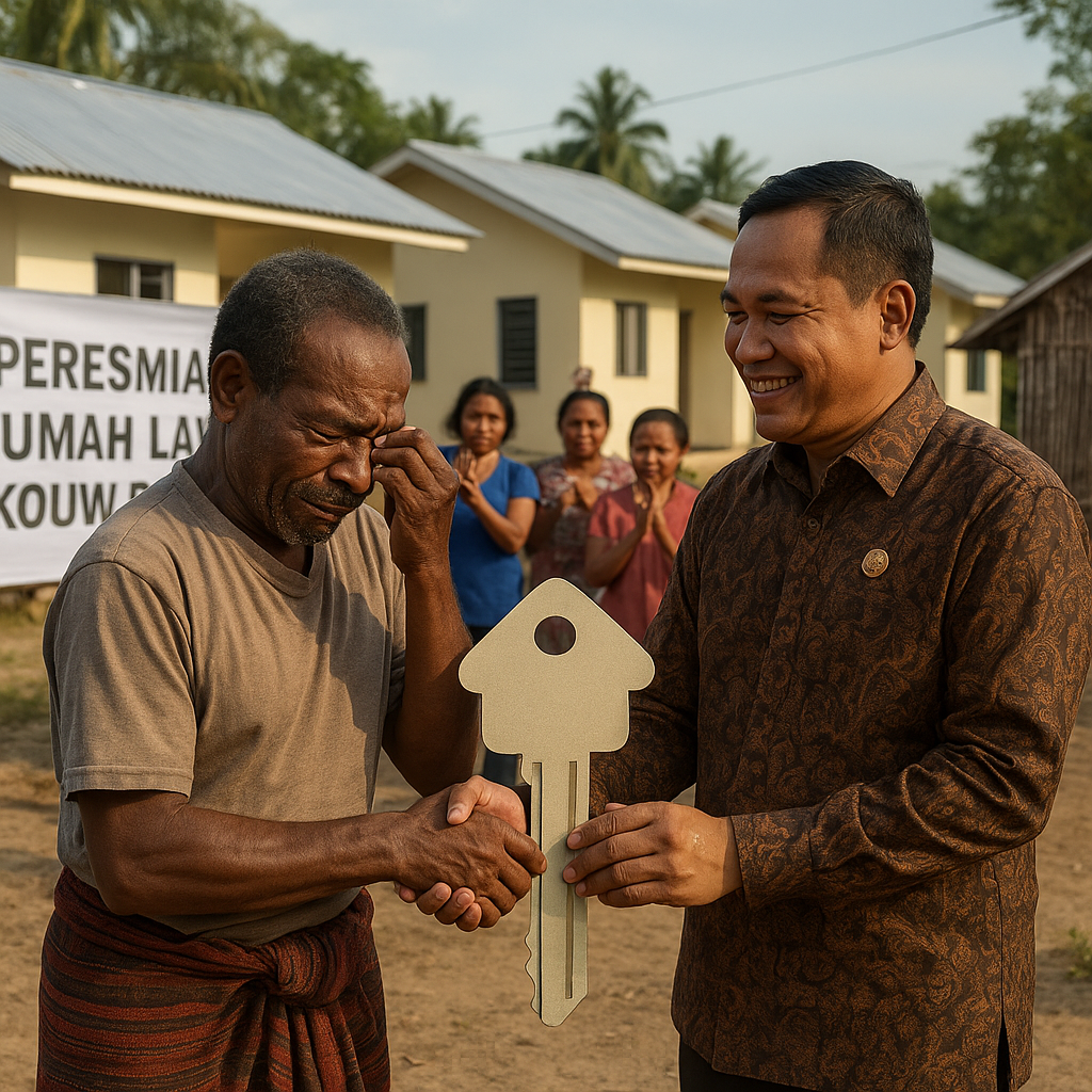Rumah Layak Huni untuk Keluarga Perbatasan di Skouw Baru Diresmikan